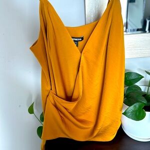 Express Women’s Orange Mustard blouse - NWOT never worn. XS fits like S/M
